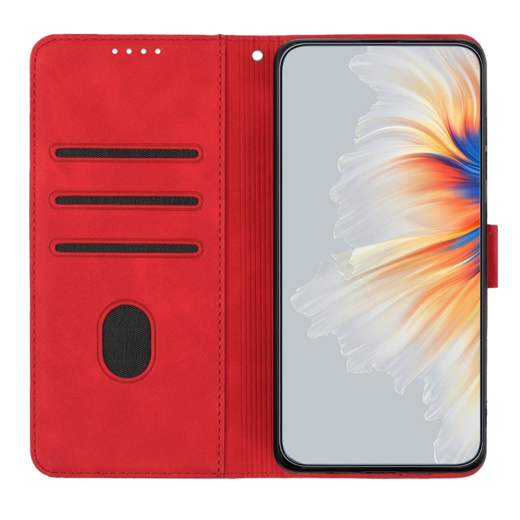 For Google Pixel 9 Heart Pattern Skin Feel Leather Phone Case(Red) - Google Cases by PMC TechLife | Online Shopping South Africa | PMC TechLife | Buy Now Pay Later Mobicred