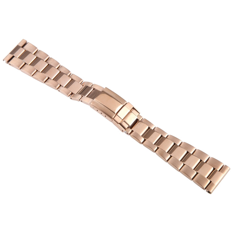 22mm Universal Three-Bead Stainless Steel Watch Band(Rose Gold) - free shipping - PMC TechLife - Order now!