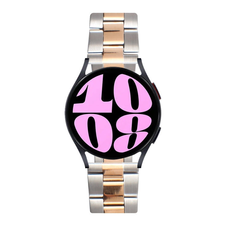 22mm Universal Three-Bead Stainless Steel Watch Band(Silver Rose Gold) - free shipping - PMC TechLife - Order now!