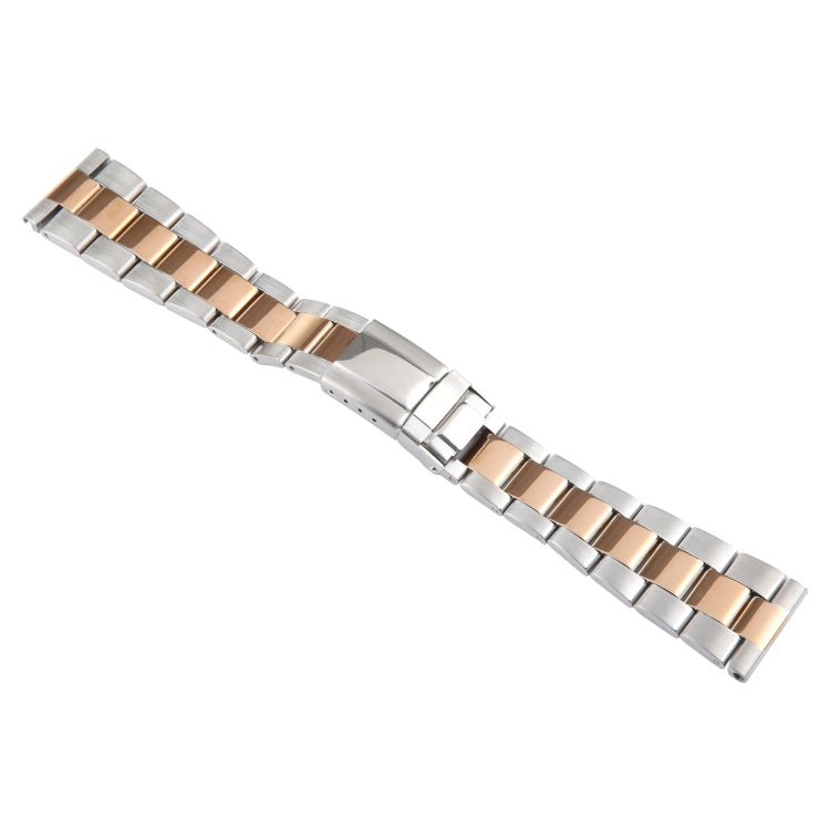 22mm Universal Three-Bead Stainless Steel Watch Band(Silver Rose Gold) - free shipping - PMC TechLife - Order now!