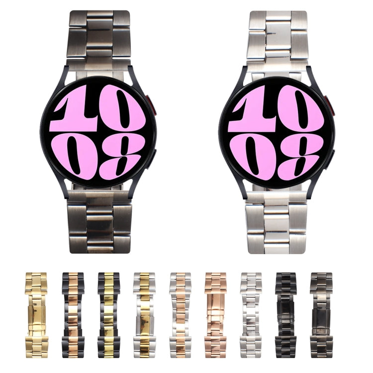 22mm Universal Three-Bead Stainless Steel Watch Band(Silver Rose Gold) - free shipping - PMC TechLife - Order now!