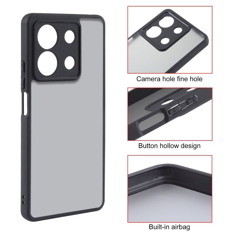 For Xiaomi Redmi Note 13 Fine Pore Matte Black TPU + PC Phone Case - Note 13 Cases by PMC TechLife | Online Shopping South Africa | PMC TechLife | Buy Now Pay Later Mobicred