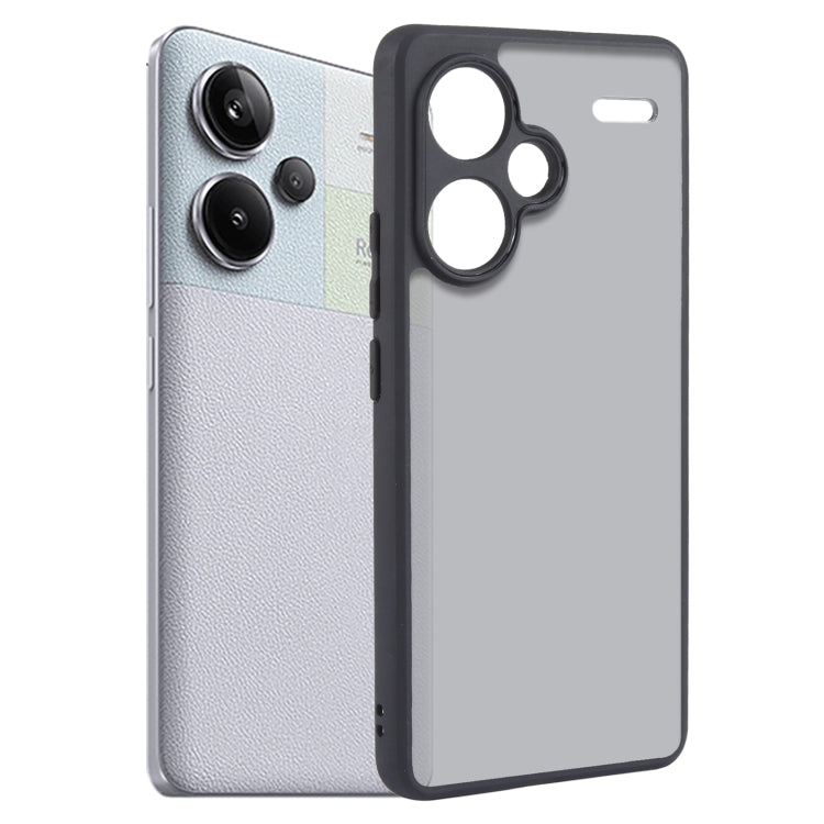 For Xiaomi Redmi Note 13 Pro+ Fine Pore Matte Black TPU + PC Phone Case - Note 13 Pro+ Cases by PMC TechLife | Online Shopping South Africa | PMC TechLife | Buy Now Pay Later Mobicred