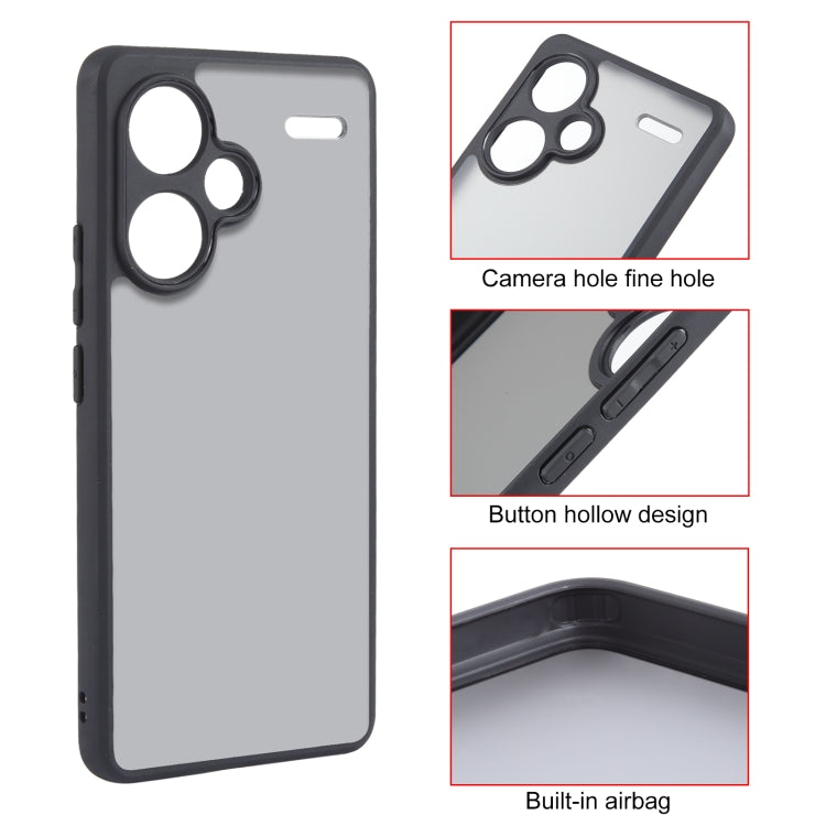 For Xiaomi Redmi Note 13 Pro+ Fine Pore Matte Black TPU + PC Phone Case - Note 13 Pro+ Cases by PMC TechLife | Online Shopping South Africa | PMC TechLife | Buy Now Pay Later Mobicred