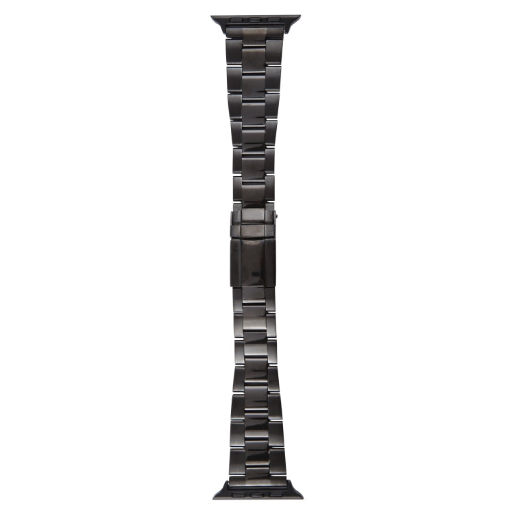 For Apple Watch Series 2 38mm Three-Bead Stainless Steel Watch Band(Black) - free shipping - PMC TechLife - Order now!