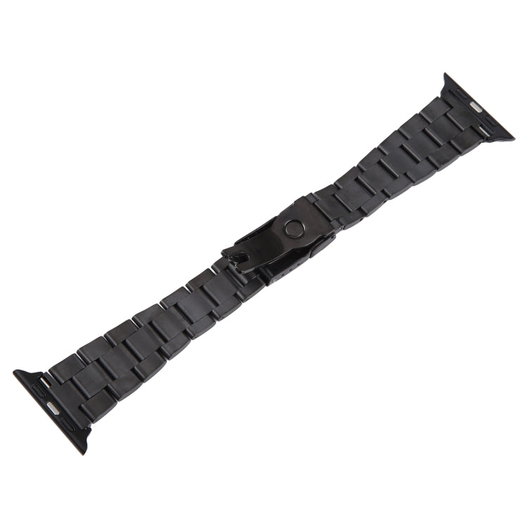 For Apple Watch Series 2 38mm Three-Bead Stainless Steel Watch Band(Black) - free shipping - PMC TechLife - Order now!