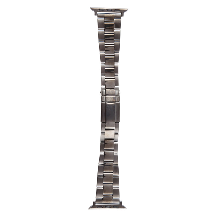 For Apple Watch 38mm Three-Bead Stainless Steel Watch Band(Gun Color) - free shipping - PMC TechLife - Order now!