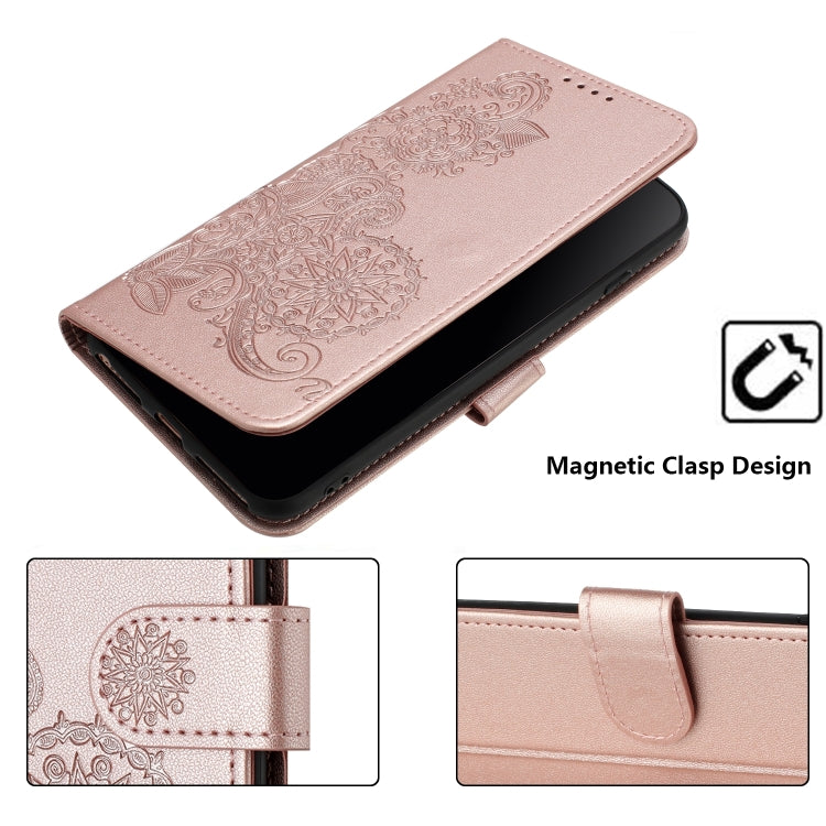 For Google Pixel 9 Pro Datura Flower Embossed Flip Leather Phone Case(Rose Gold) - free shipping - PMC TechLife - Order now!