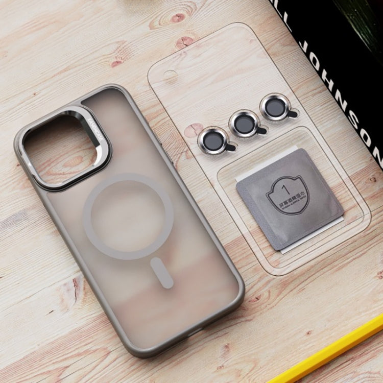 For iPhone 13 Invisible Lens Holder PC + TPU Frosted MagSafe Phone Case(Green) - iPhone 13 Cases by PMC TechLife | Online Shopping South Africa | PMC TechLife | Buy Now Pay Later Mobicred