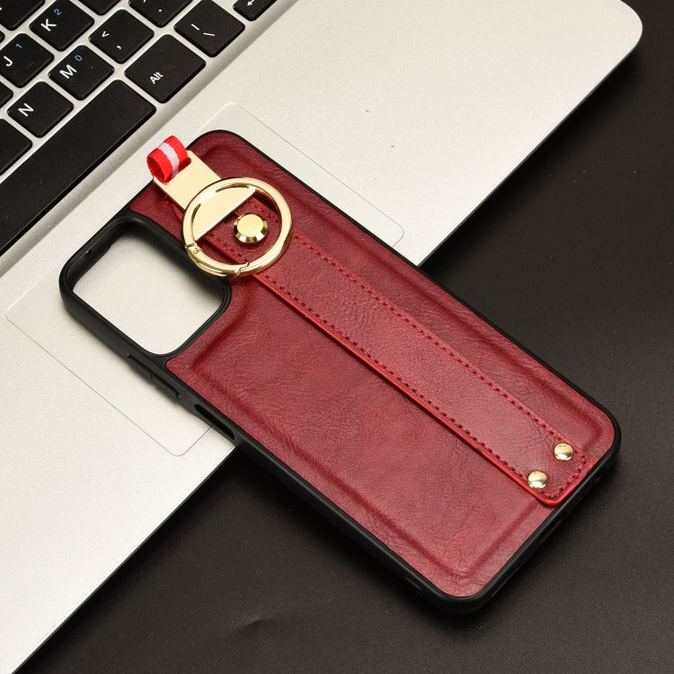 For Motorola Moto G Power 2024 Wristband Leather Back Phone Case(Red) - Motorola Cases by PMC Jewellery | Online Shopping South Africa | PMC Jewellery | Buy Now Pay Later Mobicred