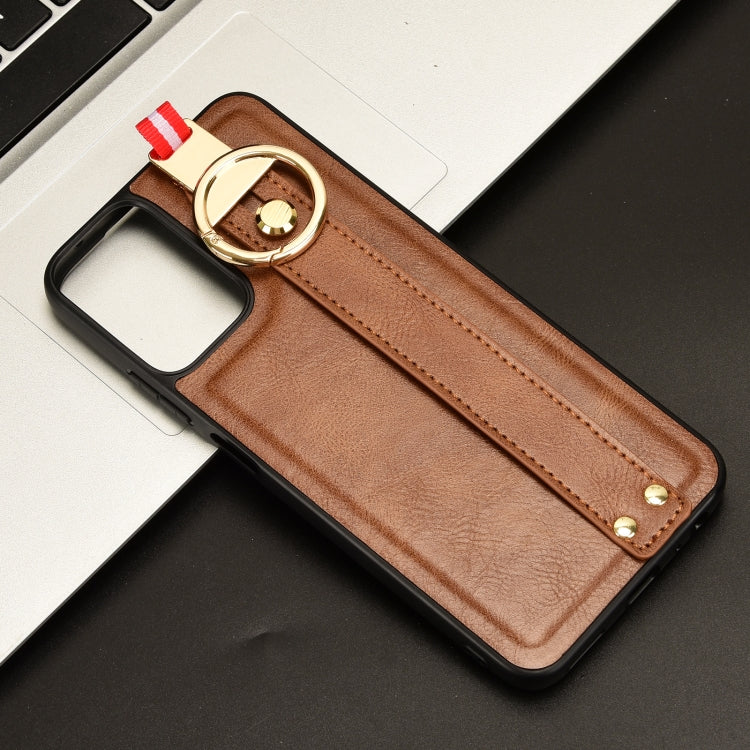 For Motorola Moto G Power 2024 Wristband Leather Back Phone Case(Brown) - Motorola Cases by PMC Jewellery | Online Shopping South Africa | PMC Jewellery | Buy Now Pay Later Mobicred
