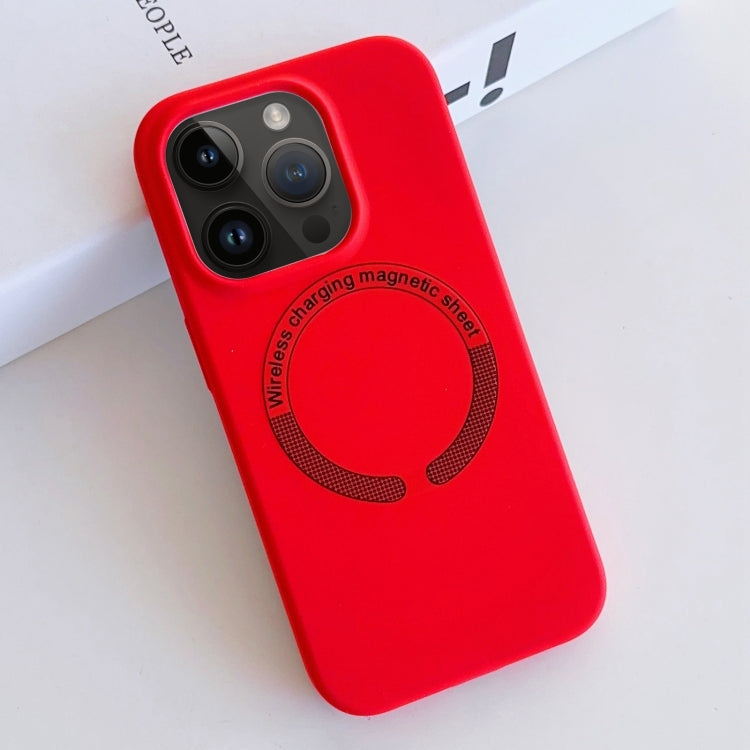 For iPhone 12 Pro Max MagSafe Magnetic Liquid Silicone Phone Case(Red) - iPhone 12 Pro Max Cases by PMC TechLife | Online Shopping South Africa | PMC TechLife