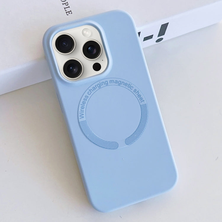 For iPhone 15 Pro MagSafe Magnetic Liquid Silicone Phone Case(Light Blue) - iPhone 15 Pro Cases by PMC TechLife | Online Shopping South Africa | PMC TechLife