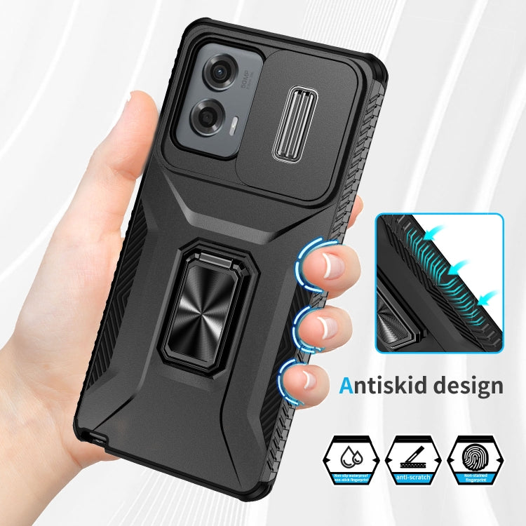 For Motorola Moto G Stylus 2024 Sliding Camshield Holder Phone Case(Black) - Motorola Cases by PMC Jewellery | Online Shopping South Africa | PMC Jewellery | Buy Now Pay Later Mobicred
