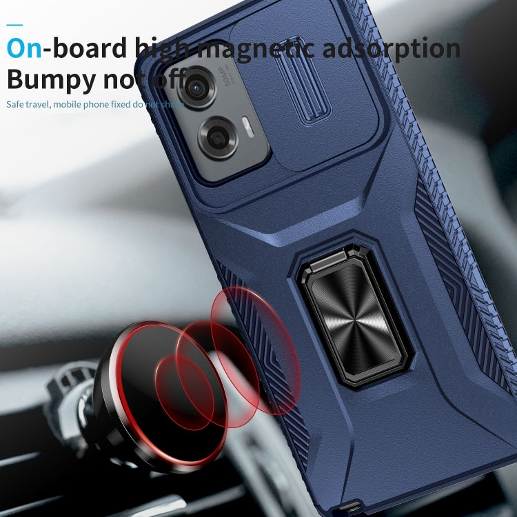For Motorola Moto G Stylus 2024 Sliding Camshield Holder Phone Case(Blue) - Motorola Cases by PMC Jewellery | Online Shopping South Africa | PMC Jewellery | Buy Now Pay Later Mobicred