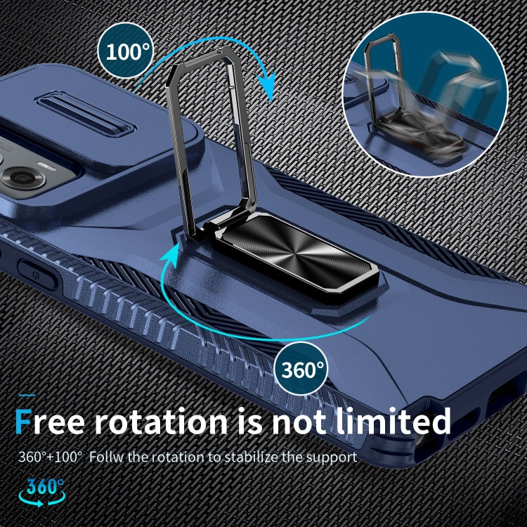 For Motorola Moto G Stylus 2024 Sliding Camshield Holder Phone Case(Blue) - Motorola Cases by PMC Jewellery | Online Shopping South Africa | PMC Jewellery | Buy Now Pay Later Mobicred