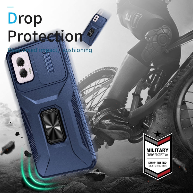 For Motorola Moto G Power 2024 Sliding Camshield Holder Phone Case(Blue) - Motorola Cases by PMC Jewellery | Online Shopping South Africa | PMC Jewellery | Buy Now Pay Later Mobicred