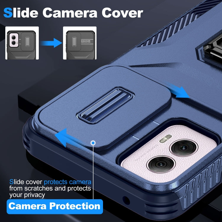 For Motorola Moto G Power 2024 Sliding Camshield Holder Phone Case(Blue) - Motorola Cases by PMC Jewellery | Online Shopping South Africa | PMC Jewellery | Buy Now Pay Later Mobicred