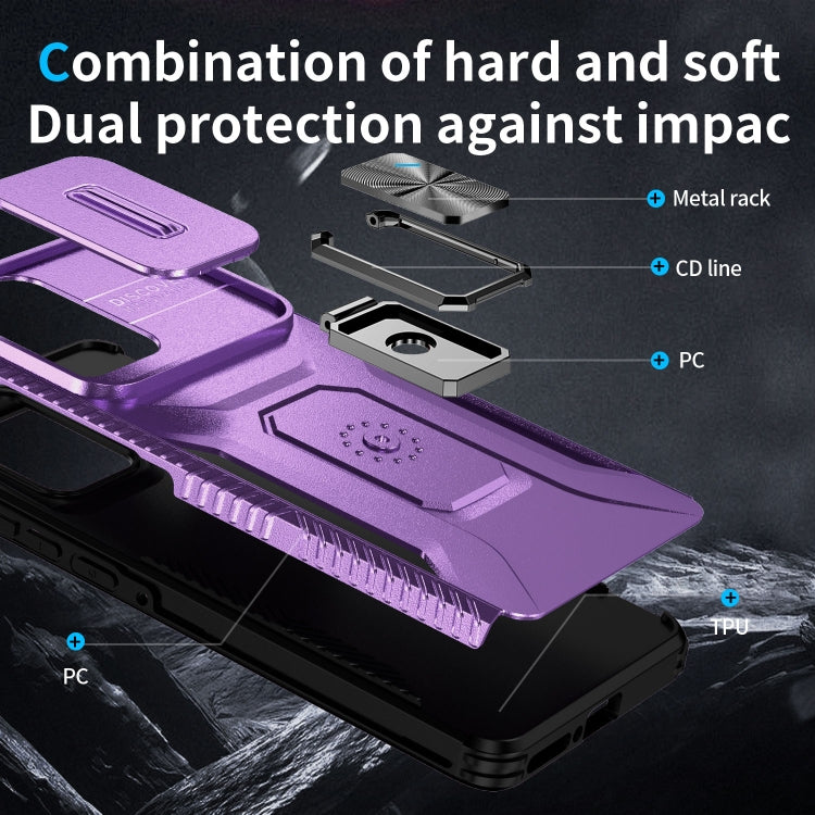 For Motorola Edge 5G 2024 Sliding Camshield Holder Phone Case(Purple) - Motorola Cases by PMC Jewellery | Online Shopping South Africa | PMC Jewellery | Buy Now Pay Later Mobicred