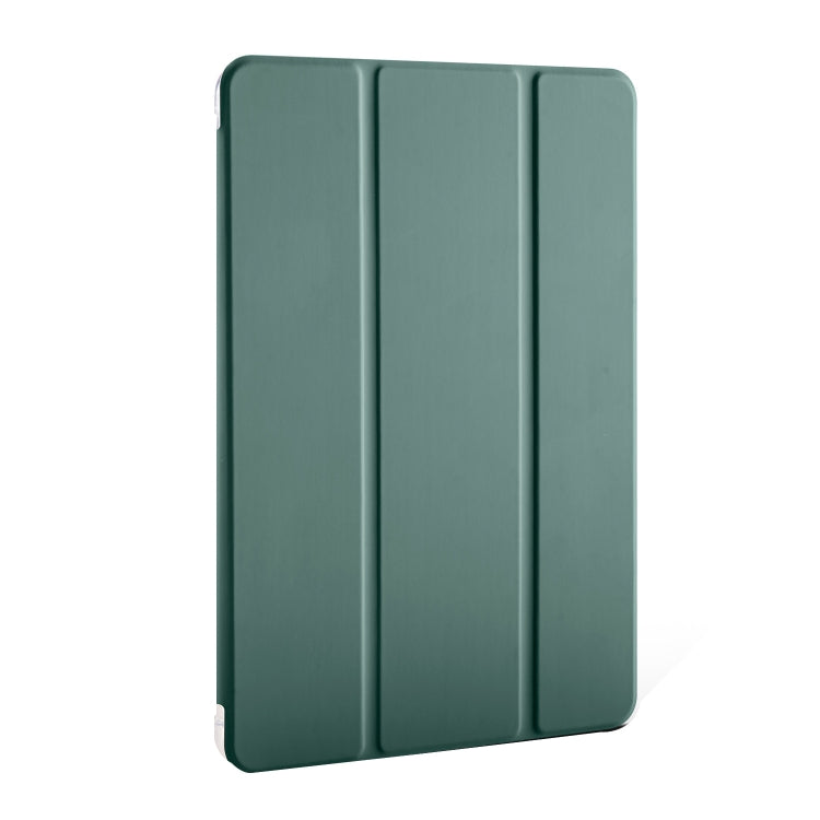 For Huawei MatePad Pro 11 2024 3-fold Clear TPU Leather Tablet Case with Pen Slot(Green) - Huawei by PMC Jewellery | Online Shopping South Africa | PMC Jewellery | Buy Now Pay Later Mobicred