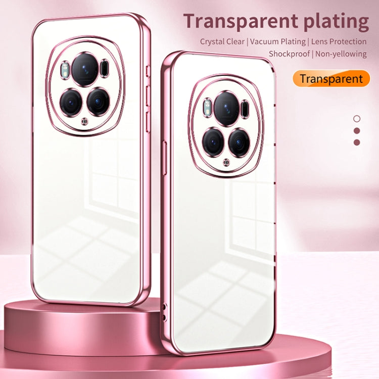 For Honor Magic6 Pro Transparent Plating Fine Hole Phone Case(Transparent) - free shipping - PMC Jewellery - Order now!