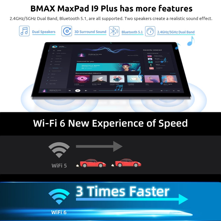 BMAX MaxPad i9 Plus, 4GB+64GB, 10.1 inch Android 13 OS RK3562 Quad Core Support WiFi-6(EU Plug) - Other by BMAX | Online Shopping South Africa | PMC Jewellery | Buy Now Pay Later Mobicred