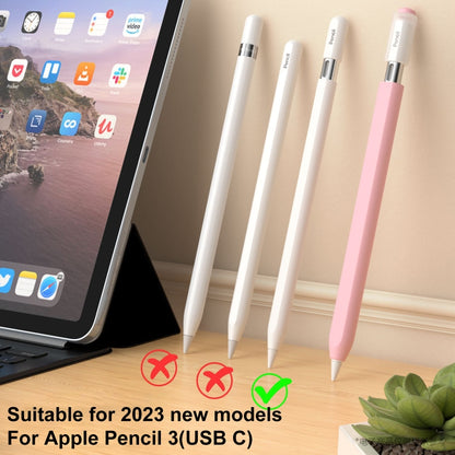 For Apple Pencil (USB-C) Transparent Jelly Stylus Protective Cover(White) - Pencil Accessories by PMC Jewellery | Online Shopping South Africa | PMC Jewellery | Buy Now Pay Later Mobicred