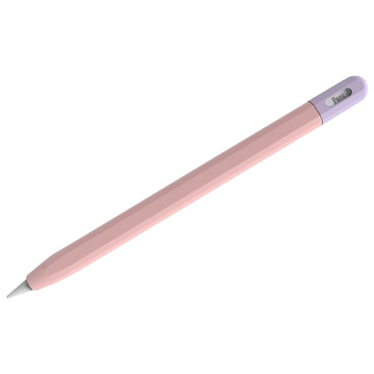 For Apple Pencil (USB-C) Stylus Pen Protective Cover with Nib Cover(Pink+Purple) - Pencil Accessories by PMC Jewellery | Online Shopping South Africa | PMC Jewellery | Buy Now Pay Later Mobicred