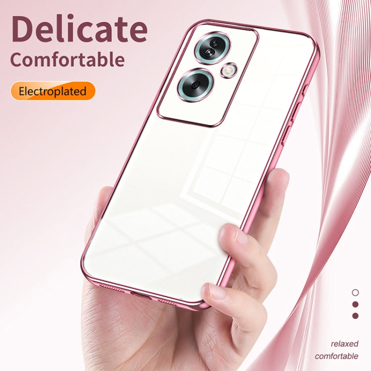For OPPO A79 5G / A2 Transparent Plating Fine Hole Phone Case(Transparent) - OPPO Cases by PMC TechLife | Online Shopping South Africa | PMC TechLife | Buy Now Pay Later Mobicred