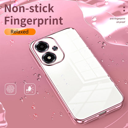 For OPPO A2m Transparent Plating Fine Hole Phone Case(Silver) - OPPO Cases by PMC Jewellery | Online Shopping South Africa | PMC Jewellery | Buy Now Pay Later Mobicred