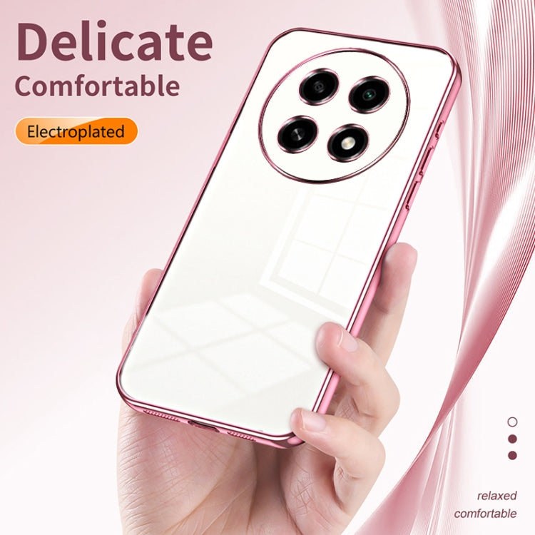For OPPO A2 Pro Transparent Plating Fine Hole Phone Case(Gold) - A2 Pro Cases by PMC TechLife | Online Shopping South Africa | PMC TechLife | Buy Now Pay Later Mobicred