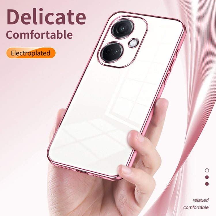 For OPPO K11 Transparent Plating Fine Hole Phone Case(Gold) - OPPO Cases by PMC Jewellery | Online Shopping South Africa | PMC Jewellery | Buy Now Pay Later Mobicred