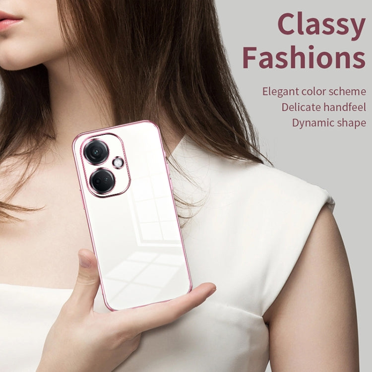 For OPPO K11 Transparent Plating Fine Hole Phone Case(Black) - OPPO Cases by PMC TechLife | Online Shopping South Africa | PMC TechLife | Buy Now Pay Later Mobicred