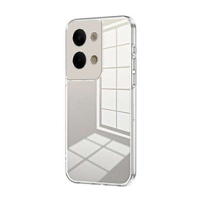 For OPPO Reno9 / Reno9 Pro Transparent Plating Fine Hole Phone Case(Transparent) - OPPO Cases by PMC Jewellery | Online Shopping South Africa | PMC Jewellery | Buy Now Pay Later Mobicred