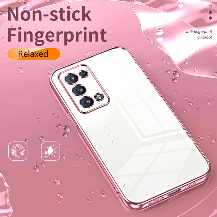 For OPPO Reno6 Pro+ Transparent Plating Fine Hole Phone Case(Transparent) - OPPO Cases by PMC TechLife | Online Shopping South Africa | PMC TechLife | Buy Now Pay Later Mobicred