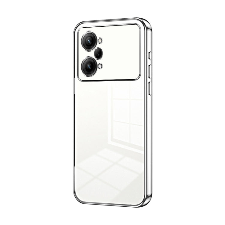 For OPPO K10 Pro Transparent Plating Fine Hole Phone Case(Silver) - OPPO Cases by PMC TechLife | Online Shopping South Africa | PMC TechLife | Buy Now Pay Later Mobicred