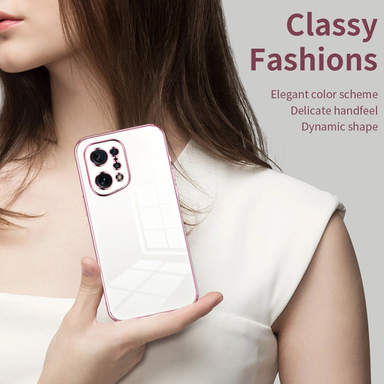 For OPPO Find X5 Transparent Plating Fine Hole Phone Case(Purple) - free shipping - PMC TechLife - Order now!