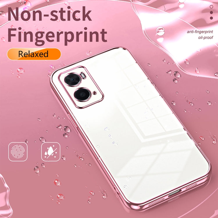 For OPPO A36 / A76 / A96 4G Global Transparent Plating Fine Hole Phone Case(Gold) - free shipping - PMC TechLife - Order now!