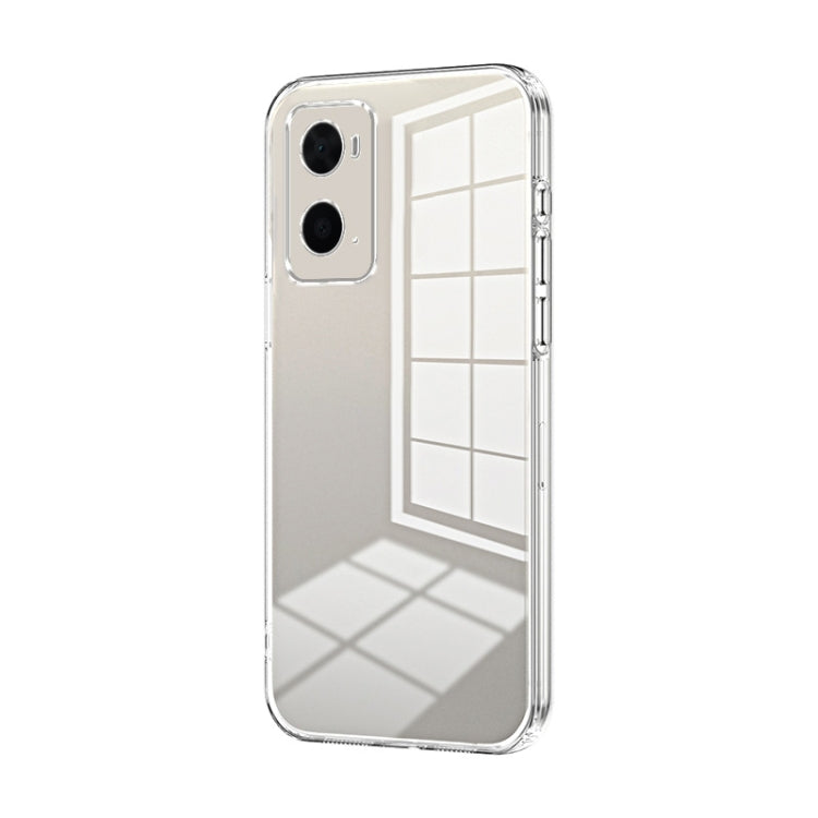 For OPPO A36 / A76 / A96 4G Global Transparent Plating Fine Hole Phone Case(Transparent) - OPPO Cases by PMC TechLife | Online Shopping South Africa | PMC TechLife | Buy Now Pay Later Mobicred