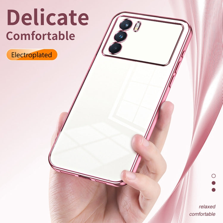 For OPPO K9 Pro Transparent Plating Fine Hole Phone Case(Purple) - OPPO Cases by PMC Jewellery | Online Shopping South Africa | PMC Jewellery | Buy Now Pay Later Mobicred