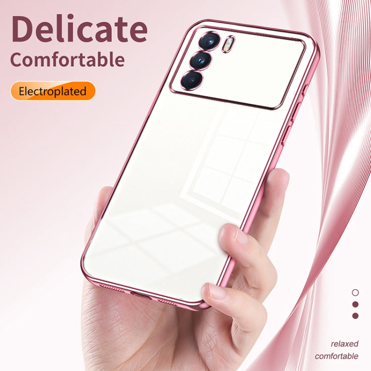 For OPPO K9 Pro Transparent Plating Fine Hole Phone Case(Black) - OPPO Cases by PMC TechLife | Online Shopping South Africa | PMC TechLife | Buy Now Pay Later Mobicred