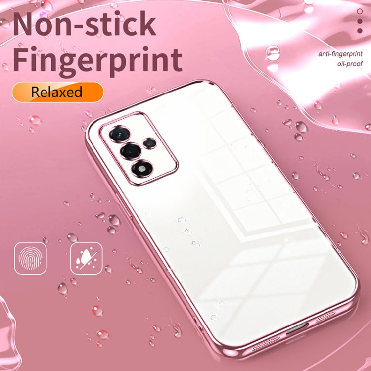 For OPPO A93s 5G Transparent Plating Fine Hole Phone Case(Gold) - OPPO Cases by PMC TechLife | Online Shopping South Africa | PMC TechLife | Buy Now Pay Later Mobicred