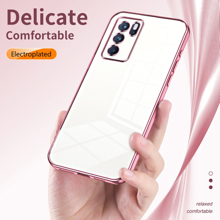 For OPPO Reno6 Pro Indian  Transparent Plating Fine Hole Phone Case(Black) - free shipping - PMC TechLife - Order now!