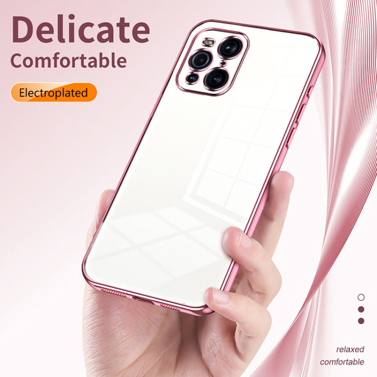 For OPPO Find X3 / Find X3 Pro Transparent Plating Fine Hole Phone Case(Gold) - free shipping - PMC TechLife - Order now!