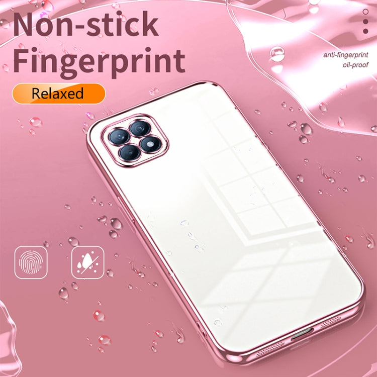 For OPPO Reno4 SE Transparent Plating Fine Hole Phone Case(Black) - free shipping - PMC TechLife - Order now!
