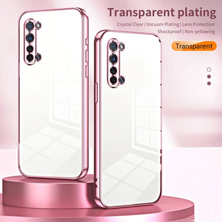 For OPPO Reno3 5G / Find X2 Lite Transparent Plating Fine Hole Phone Case(Green) - OPPO Cases by PMC Jewellery | Online Shopping South Africa | PMC Jewellery | Buy Now Pay Later Mobicred