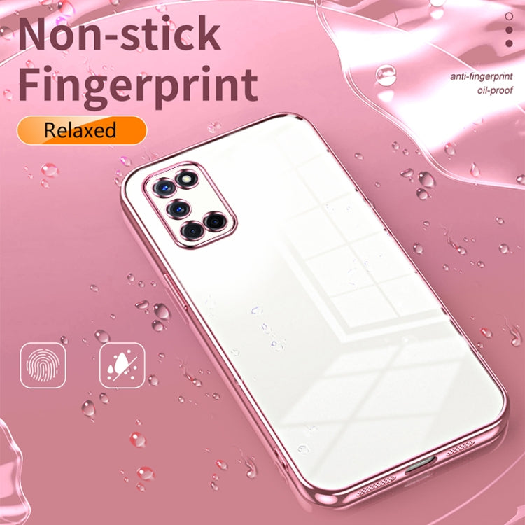 For OPPO A52 / A72 / A92 Transparent Plating Fine Hole Phone Case(Silver) - OPPO Cases by PMC TechLife | Online Shopping South Africa | PMC TechLife | Buy Now Pay Later Mobicred