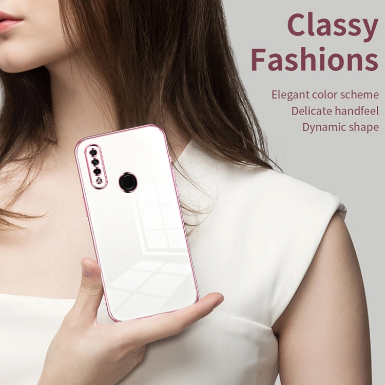 For OPPO A8 / A31 2020 Transparent Plating Fine Hole Phone Case(Purple) - OPPO Cases by PMC TechLife | Online Shopping South Africa | PMC TechLife | Buy Now Pay Later Mobicred