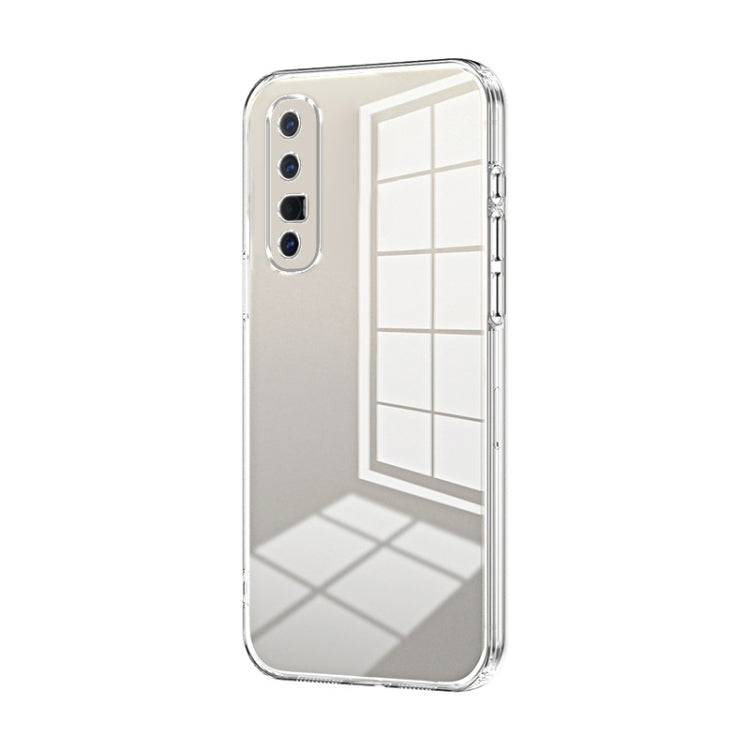 For OPPO Reno3 Pro Transparent Plating Fine Hole Phone Case(Transparent) - OPPO Cases by PMC TechLife | Online Shopping South Africa | PMC TechLife | Buy Now Pay Later Mobicred