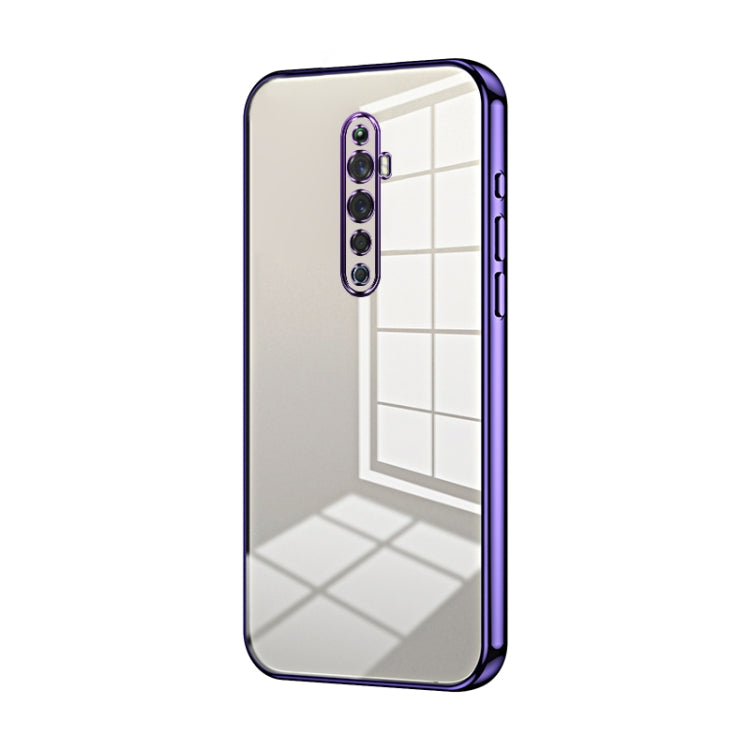 For OPPO Reno2 Z / Reno2 F Transparent Plating Fine Hole Phone Case(Purple) - OPPO Cases by PMC Jewellery | Online Shopping South Africa | PMC Jewellery | Buy Now Pay Later Mobicred